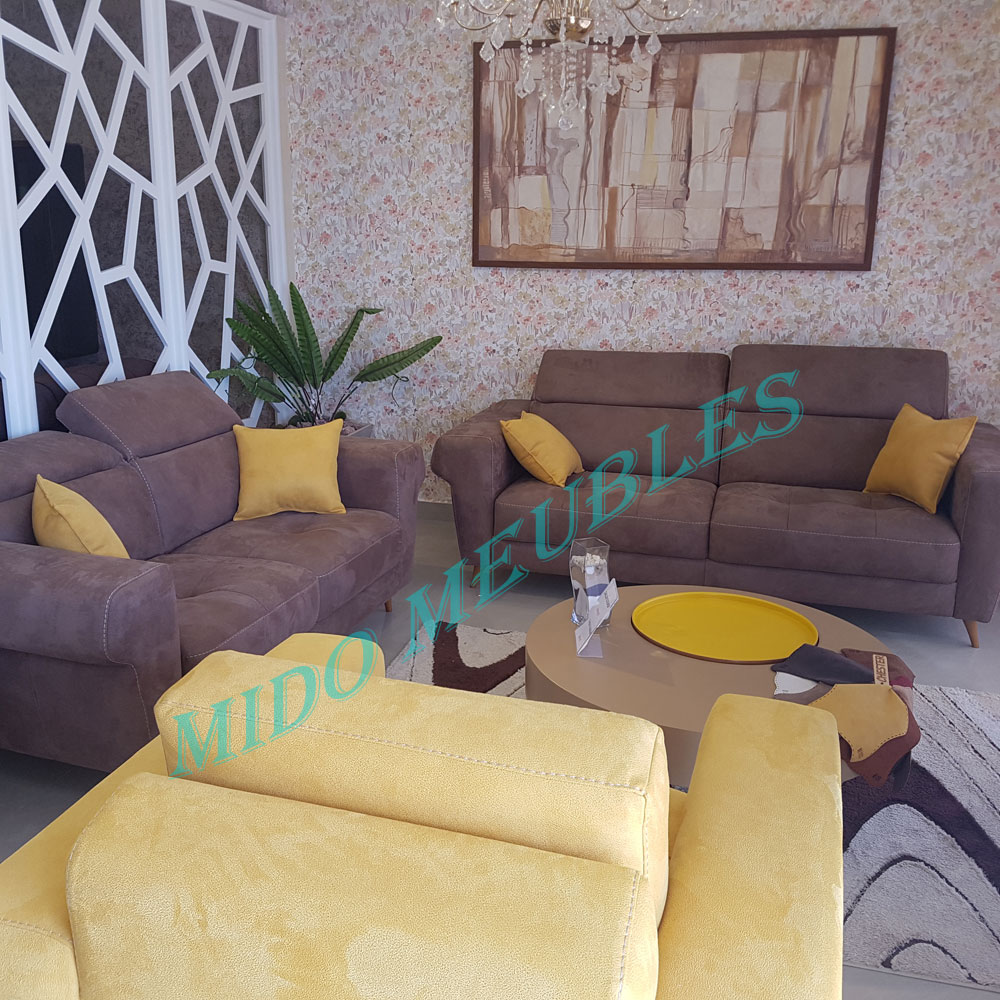 salon moderne mousse HR tetières relax chez mido meubles kelibia